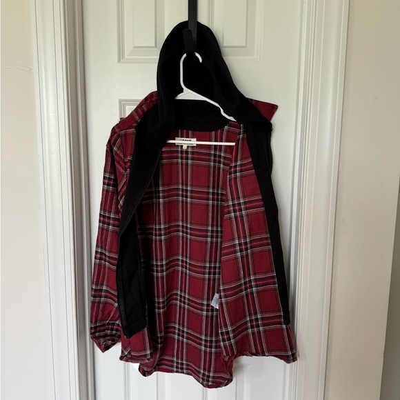 Women’s Large plaid hooded zip up jacket NWT - Picture 2 of 7